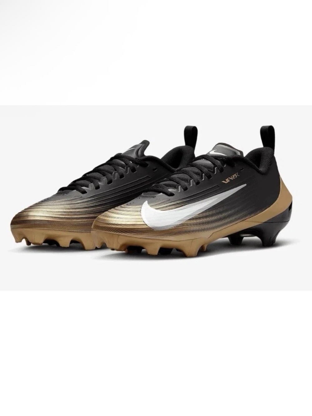 Nike Vapor Speed 3 Black Gold Football Cleats Shoes FB3303-003 Men’s Size 11